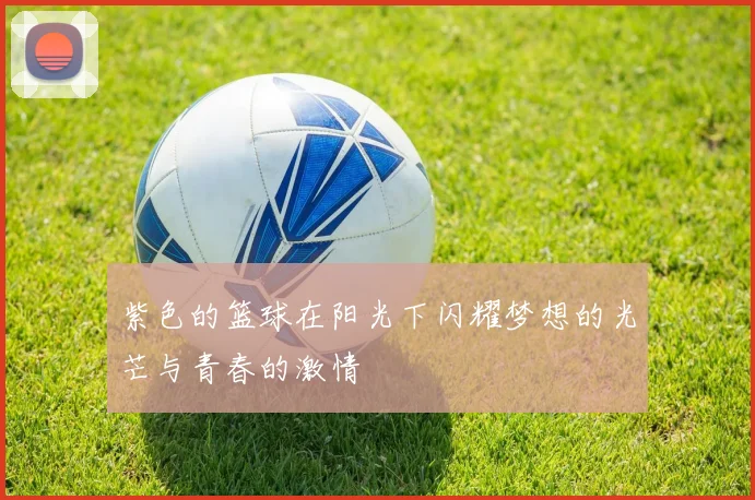 紫色的篮球在阳光下闪耀梦想的光芒与青春的激情